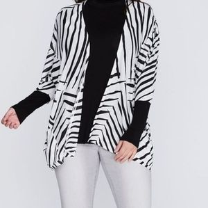 Lane Bryant Zebra Print Sweater Shrug Sz 26/28